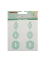 Акриловые украшения Замочки (SCB45001006) (6шт.) (упаковка)