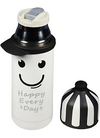 Термос с кепочкой Happy чёрный (500 мл) (909193)