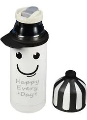 Термос с кепочкой Happy чёрный (500 мл) (909193)