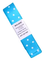 Лента атласная Горошек,25 мм х 5,5 м,голубой БЛ-7687