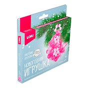 Набор для творчества Lori. Новогодняя игрушка. Плетение из бусин «Розовый шарм»