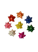 Бант декоративный d7 "Звездочка" с зол.полосой, ассорти