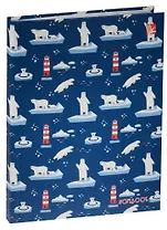 Записная книжка А6 96л "Графика. Полярные мишки" интегр. обл, глянц. лам., Listoff