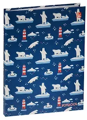 Записная книжка А6 96л "Графика. Полярные мишки" интегр. обл, глянц. лам., Listoff