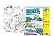 Напольная раскраска Транспорт (34454) (+карандаши)