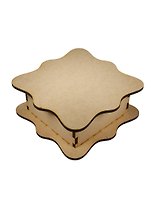Шкатулка квадратная из МДФ (2150485) (21х21х8см) (игрушка из дерева) (упаковка)