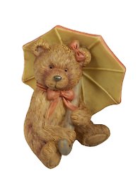 Фигурка Медвежонок с зонтом 18см (390-807)