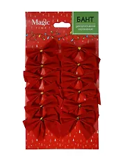 Украшение елочное Бантики (полиэстер) (12шт) (5х5) (95799)