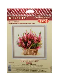 Набор для вышивания крестом Риолис Корзина с цветами (1324) (651611) (25х25см) (упаковка)