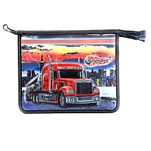 Папка для труда «Autotrucks» А4, картон, на молнии с трёх сторон, Канцбург
