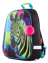 Рюкзак, Hatber/Хатбер ERGONOMIC light-Зебра 37*29*17см, EVA материал светоотраж. 2 отделения на молнии