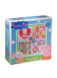 Набор пазлов «Peppa Pig Герои и предметы» 4в1, 9+16+25+36 элементов, Origami
