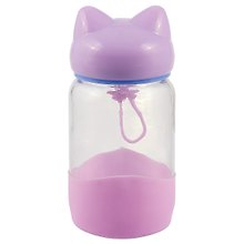 Бутылка Котик с ушками (стекло) (300 мл) (12-07599-HLB01)
