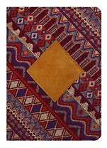 Ежедневник недат. А5 96л 90*160 "Folk" бордовая, съем.обл. из ткани, декор.нашивка, In Folio