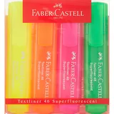 Текстовыделители Faber-Castell, 46 Superfluorescent, 4 цвета