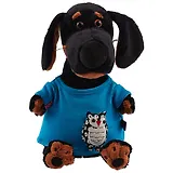 Мягкая игрушка Такса Ваксон в футболке с совой (25 см) (Vaks25-011)
