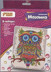 Набор для творчества Color Puppy Алмазная мозаика «Сова», 17*21см