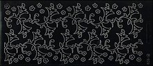 Контурные наклейки Листья и цветы (190813) (лист) (черн.) (10х23см)