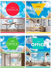 Блокнот А5 60 листов клетка "Hello office"