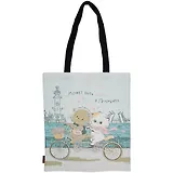 Сумка СПб Басик Может быть любовь в Петербурге (серая) (текстиль) (40х32) (СК2021-119)