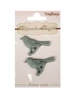 Объемные фигурки Птички светло-коричневые (SCB24121311) (2шт.) (упаковка)