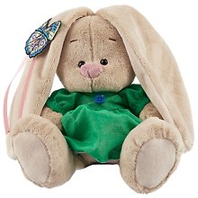 Игрушка мягкая Budi Basa, Зайка Ми в зеленом платье с бабочкой (малый), 15см