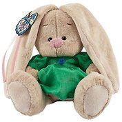 Игрушка мягкая Budi Basa, Зайка Ми в зеленом платье с бабочкой (малый), 15см