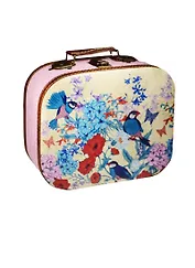 Шкатулка-саквояж дерево Рисовые амадины (25х20,5х9) (42742)