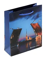 Пакет А6 12*16*6 "СПб "Мосты" бум.мат.ламинат