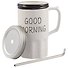 Кружка с крышкой и трубочкой Good Morning (керамика) (400мл) - 1