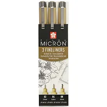 Ручки капиллярные «Pigma Micron», Sakura, 3 штуки
