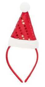 Ободок новогодний Колпак Деда Мороза (текстиль) (12-06141-P10)