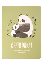 Сертификат о профилактических прививках "Baby.Панды" 105х140мм, 16 стр., карт.обл., форма №156/у-93, Be Smart