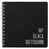 Скетчбук «My black sketchbook», 173x173 мм, 100 листов - 0