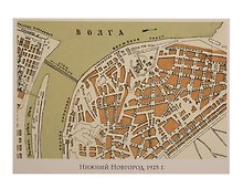 Открытка одинарная "Карта.Н.Новгород 1925"