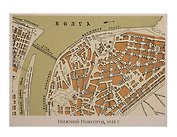 Открытка одинарная "Карта.Н.Новгород 1925"