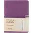 Записная книжка А6 100л лин. "LITE BOOK. Фиолетовый" иск.кожа, интегр.переплет, скругл.углы, ляссе, поперечн.резинка, инд.уп. - 0