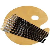 Набор кистей №4 – №20, щетина, палитра