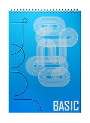 Блокнот А4 60л кл. "BASIC" карт.обл., на гребне, Silwerhof