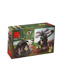 Конструктор пласт. Воен. Бронетранспортер с фигуркой и аксес. (BRICK814) (159643) (167дет.) (6+) (коробка) (28х6х17см) (в кор. 36шт)