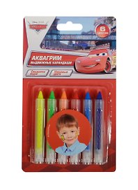 Аквагрим MultArt Карандаши выдвижные Disney Тачки (180584) (6 неоновых цветов) (блистер) (в кор. 4х24шт)