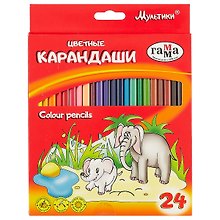 Карандаши цветные «Мультики», ГАММА, 24 цвета