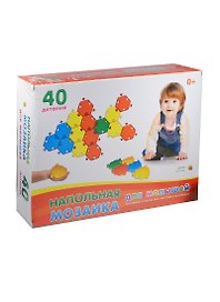 Пластиковая игра, Напольная мозаика для малышей в коробке (40 деталей) М-5033