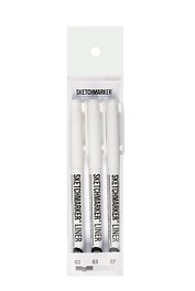 Линеры 3шт Sketchmarker&Pushkinskiy" 0.2/0.3/0.7, цвет черный, Sketchmarker