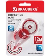 Корректор-лента BRAUBERG, прозрачный корпус,  5 мм х 12 м