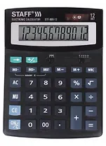 Калькулятор 12 разрядный настольный, двойн.питание, 200*150мм