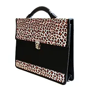 Портфель деловой "Орехово" 350*260, комбин.кожзам, 2отд., металл.замок, Канцбург