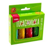 Тесто для лепки "Пластишка", набор из 4 цветов