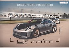Альбом для рисования «Спортивная машина» Listoff А4, 40 листов, скрепка