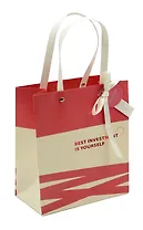 Пакет А6 14.5*11.5*6 "Best investment in yourself" нейтр., бум.мат.ламинат